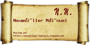 Neumüller Mánuel névjegykártya